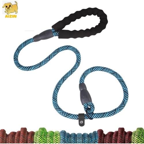 Strong Dog P-Line Thick Nylon Leashes Comfortable Soft PP Handle Control Collar Leads For Medium Large Dog Pitbull Pet Products