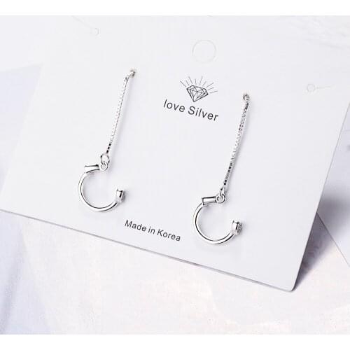 Simple and versatile personality long earrings tassel earrings aretes de mujer modernos 2018 free shipping no minimum order