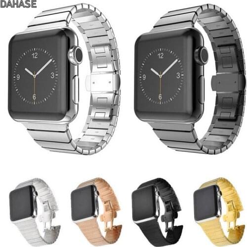Stainless Steel Strap for Apple Watch Band 40mm 44mm 38mm 42mm Butterfly Buckle Metal Strap for iWatch Series 1 2 3 4 5 Bands