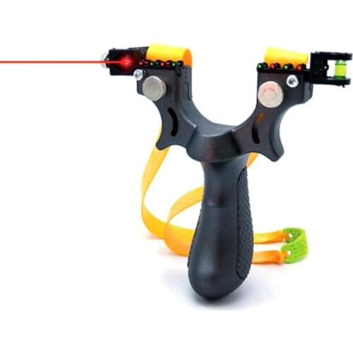 Outdoor Catapult Slingshot Laser Aiming Shooting Professional Slingshot with Flat 98K Shooting Hunting Bullet Level Precision