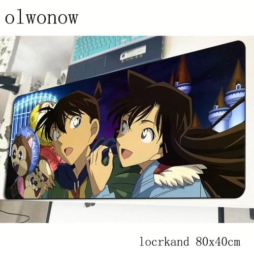 Detective Conan mousepad 800x400x3mm Boy Gift gaming mouse pad gamer mat wrist rest computer desk padmouse keyboard play mats