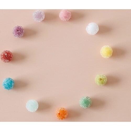 Sugar beads and wind candy particles frosted beads super cute earrings pendant DIY jewelry accessories
