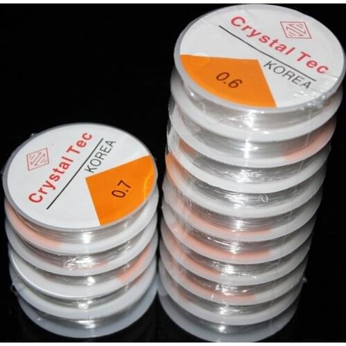 1Roll 0.4-1.0MM Transparent Stretchy Elastic Crystal Cord Beading String Thread Cords For DIY Necklace Bracelet Jewelry Making