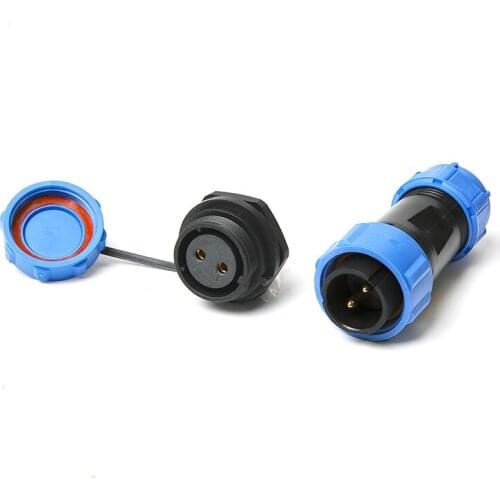 SP21 IP68 Back Nut Electric Waterproof Connector Plug Socket 2 3 4 5 7 9 12 Pin Panel Power Cable Aviation connectors