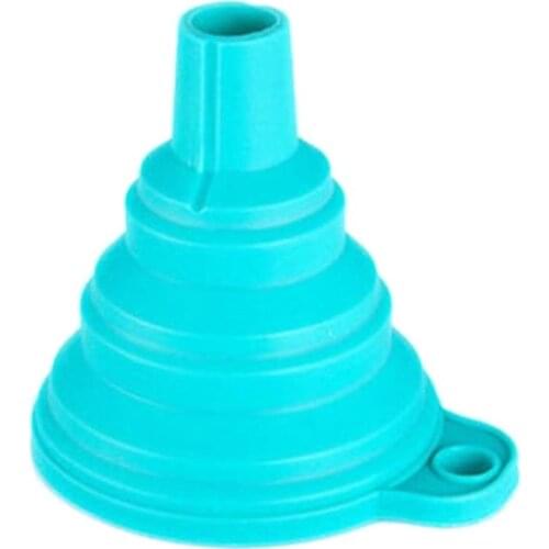 1Pcs Silicone Collapsible Foldable Funnel Household Kitchen Cooking Tools Portable Wine Mini Portable Oil Pot Funnel