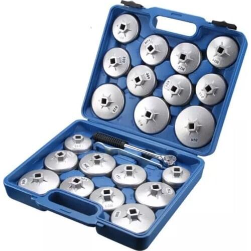 23PCS/lot Aluminum Alloy cap style oil filter wrench set auto car repair maintain tool kit tool remove oil filter opberghoes HWC