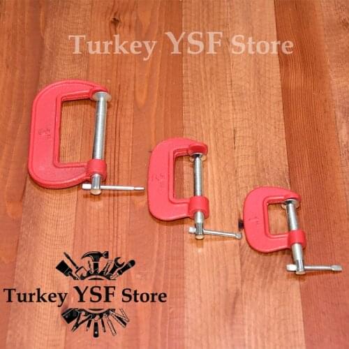 3 Pcs Chrome Heavy Duty G Clamp Tool 1-3 inch Heavy Duty Clamp G-Clamp Carpenter Handyman Vise Grip Woodworking Heavy Duty Tools