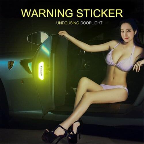 4PCS/set Car Reflective Strips Warning Stickers For Porsche Cayenne Macan Design 997 Panamera Cayman Original Car Door Stickers