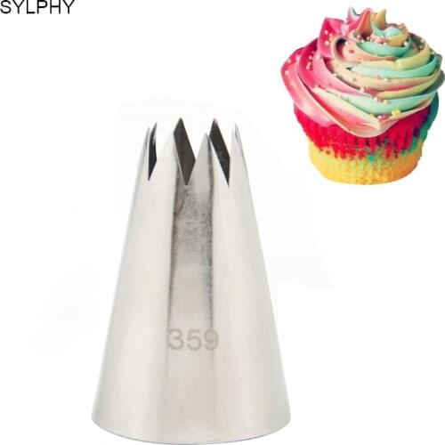 SYLPHY #359 Large 8 Teeth Cake Cream Piping Nozzles Pastry Tool Stainless Steel Cake Decorating Head Tools