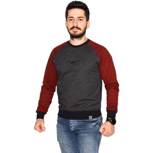 Black Sweatshirt 2 Thread Molino Fabric Raglan Sleeve