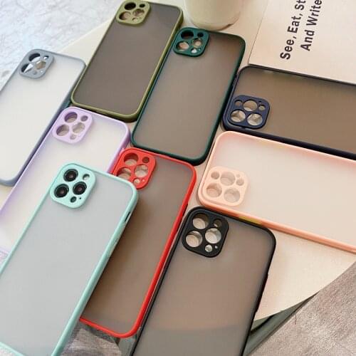 For Apple 11 mobile phone case for iPhone 12ProMax frosted color skin feeling all-inclusive fine hole shell silicone sleeve