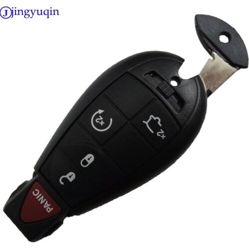Jingyuqin for Chrysler for Jeep /Dodge for VW 5 Buttons Replacement Smart Remote Car Key Fob Shell Case Styling Car-styling