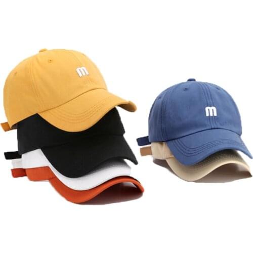 Summer Baseball Cap for Men Embroidery Letter M Hat Adjustable Womens Cotton Soft Top Sun Hats Outside Female Trend Running Cap
