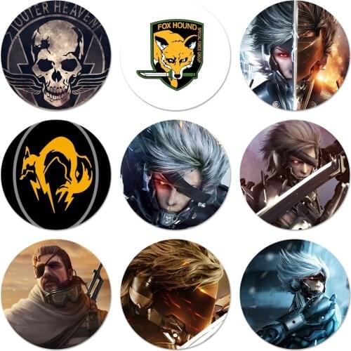 Metal Gear Rising Icons Pins Badge Decoration Brooches Metal Badges For Backpack Decoration 58mm