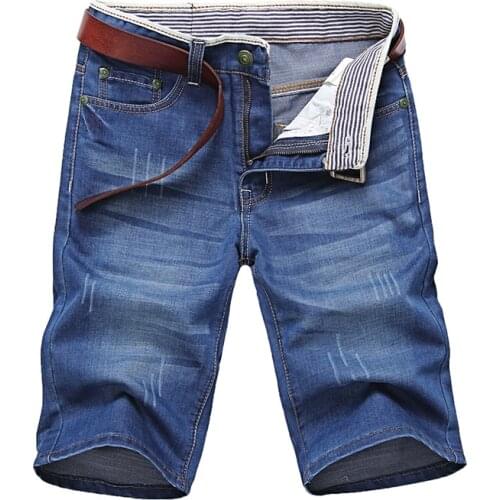 2020 New Fashion Mens Casual Straight Jeans Brand Clothing Bermuda Summer Cotton Shorts Breathable Denim Shorts Male Size 38