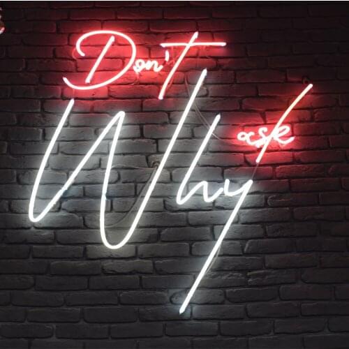 Don't ask why Led Neon Sign for Party Bar Wedding Wall Decor Gift Idea