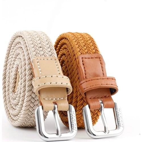 New Children Stretch Woven Belt Kid Elastic Belts Waistband Casual Solid Jeans Belts For Girl Boy Knitted Belt designer belts
