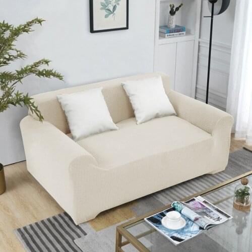 Solid color stretch Nordic sofa cover single and double combination leisure sofa cushion removable and washable