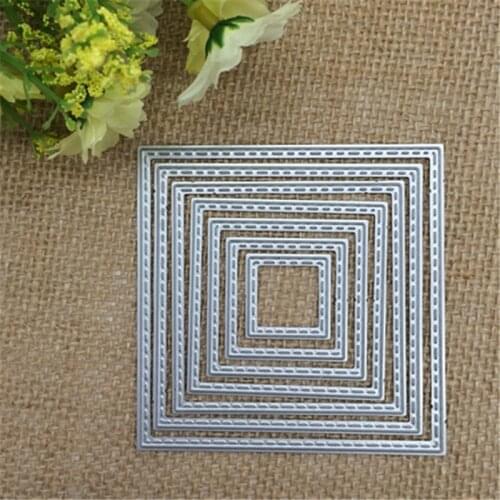 Frames Square Card Metal Cutting Dies Stencils Scrapbooking Decorative Embossing Folder Carbon Steel Paper Card DIY Die Cuts