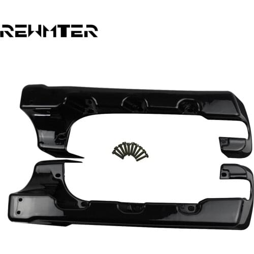 Motorcycle Bright Black 4" Stretched Hard Saddle Bag Extensions For Harley Touring Electra Street Glide Road King FLHR 1994-2013