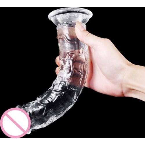 Realistic Penis For Women Dildo Transparent Big Cock Anal Sex Toys For Woman Masturbation Vaginal G-spot Massage For Beginner