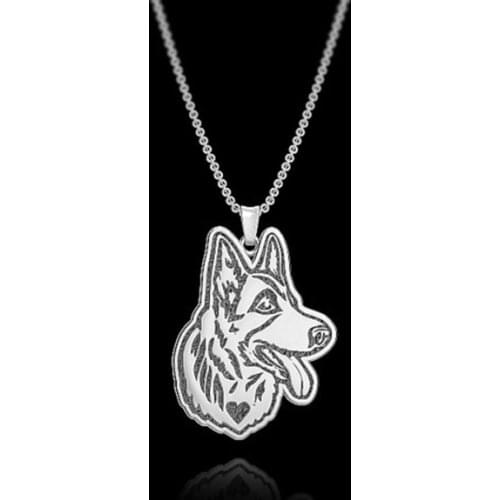 Daisies 1pc German Shepherd Statement Necklace Dog Animal Pendant Jewelry For Women Female Girls Kids Lady Birthday Gift