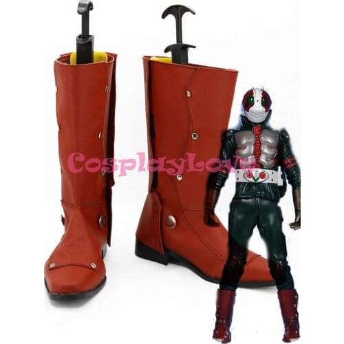 Newest Custom Made Japanese Anime Masked Rider Kamen Rider V3 Cosplay Shoes Long Boots For Halloween Christmas CosplayLove
