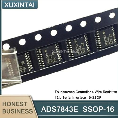 20pcs/lot ADS7843E ADS7843 Touchscreen Controller 4 Wire Resistive 12 b Serial Interface 16-SSOP