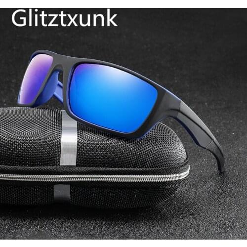 Glitztxunk New Polarized Sunglasses Men Brand Designer Retro Glasses Outdoor Sports Driving Vintage Goggles Eyewears Hot UV400