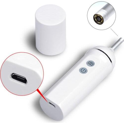 All-in-one Wireless Visual Camera Earpick Earwax Clean Tool 5.3mm White