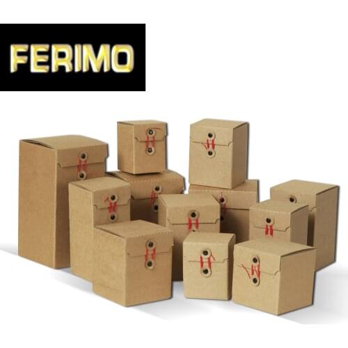 10pcs/lot- 11 sizes Retro kraft paper box tea honey jam candy handmade soap gift packaging boxes