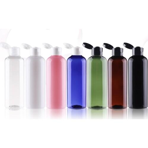 100ml X 50 Empty Skin Care Round Shoulder Plastic Bottles With Flip Top Cap Cosmetic PET Lotion Container 100cc Travel Bottles