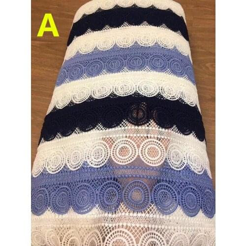 125cm wide milk fibre dyed yarn embroidery geometric motif lace fabric,4 colors available,LF180912D