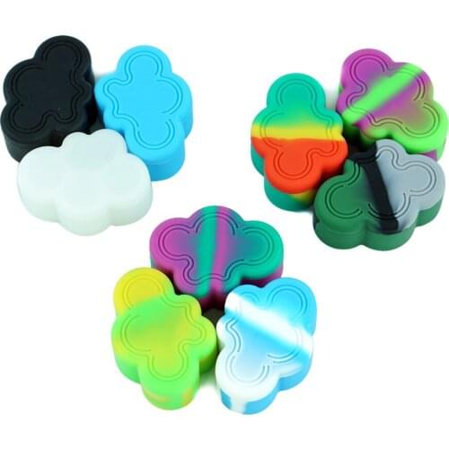 15pcs 22ml silicone concentrate container tank cloud shape dab container nonstick dab storage jars oil container