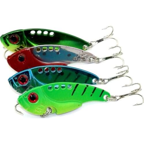 20pcs Hot Sale Vibration Bait Metal Blade Fishing Lure 5.5cm 11g Trolling Jig Fishing Lure Bass Walleye Crappie Hard Bait