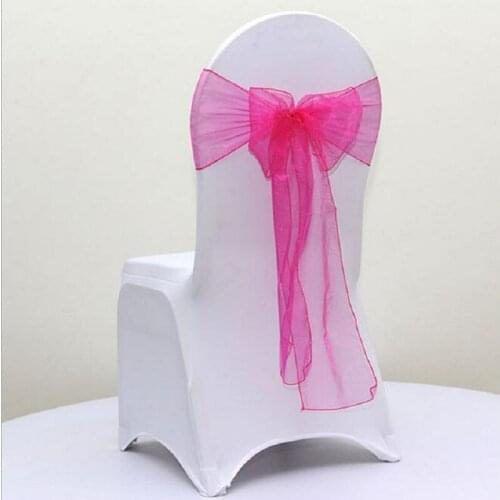 200pcs/set New Organza Chair Sashes Bow Wedding And Events Supplies Party Decoration 10 Colors Free Shipping ZA1004