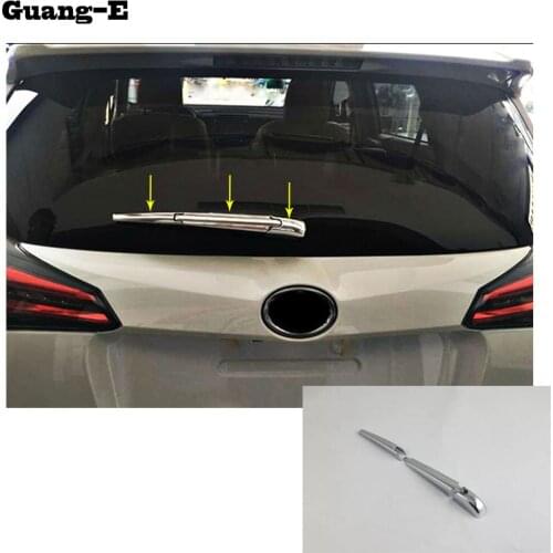 Car molding trim windscreen trim ABS chrome car rear glass wiper nozzle tail window frame 4pcs For Toyota RAV4 2016 2017 2018