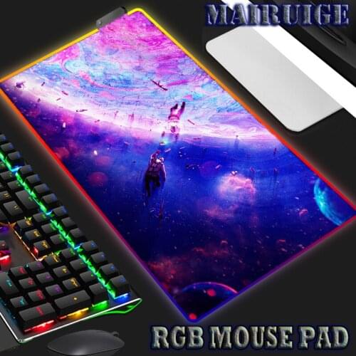 LED Light Large Mousepad RGB Keyboard Cover Desk-mat Colorful Surface Mouse Pad Waterproof Multi-size Computer Gamer for CS GO