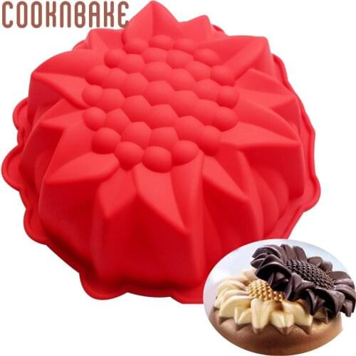 COONKABE Silicone cake Mold flower pastry baking mould large sunflower silicone bread bakeware pizza pan DIY wedding birthday