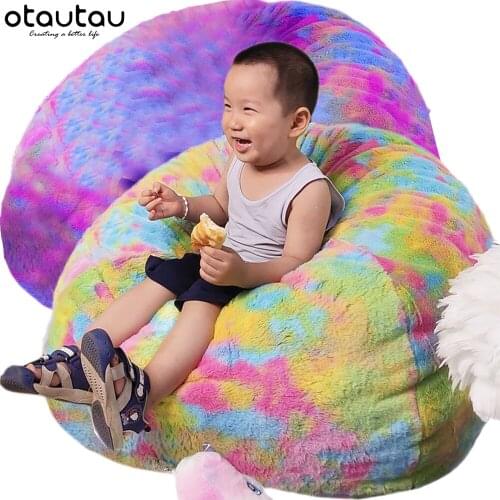 D100cm Adults Kids Cute Print Galaxy Bean Bag Chair with Filling Beanbag Pouf Sac Floor Seat Lazy Sofa Recline Couch Furniture
