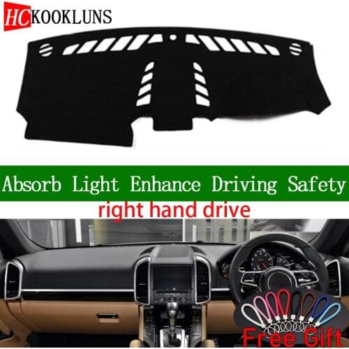 For Porsche cayenne 2011 2012-2016 Right Hand Drive Dashboard Cover Car Stickers Sun Shade Dash Mat Carpet Interior Accessories
