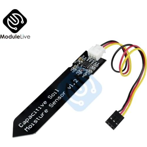 Capacitive Soil Moisture Sensor Not Easy to Corrode Wide Voltage Wire 3.3 5.5V Corrosion Resistant W/ Gravity for Arduino Module