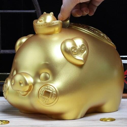 Golden Pig Piggy Bank Large Capacity Mystery Box Piggy Bank Secret Storage Christmas Present Hucha Infantil Money Box EB5MB