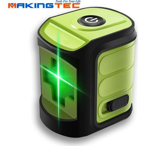 MAKINGTEC Mini Laser Level Self-Leveling Vertical and Horizontal Cross Line Green or Red Beam Nivel Level With Magnetic Base
