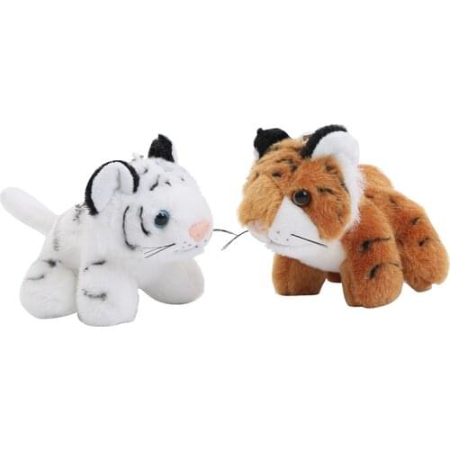 WANGAIYAO cute simulation tiger pendant lobster buckle key chain animal pendant plush toy doll student school bag pendant holida