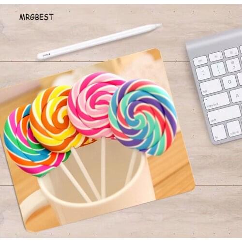 MRGBEST Small Mouse Pad Candy Picture Printed Pads 22x18cm with High-end Rubber Desk Mat Computer Accessories Mice Pad for Child