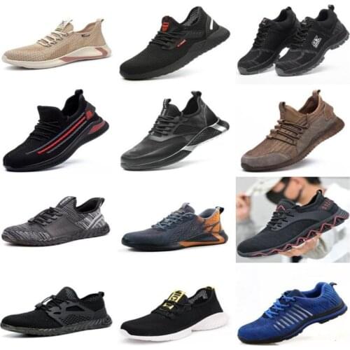 Men Safety Shoes with Metal Toe Indestructible Ryder Shoe Work Boots with Steel Toe Waterproof Breathable Sneakers Work Shoes