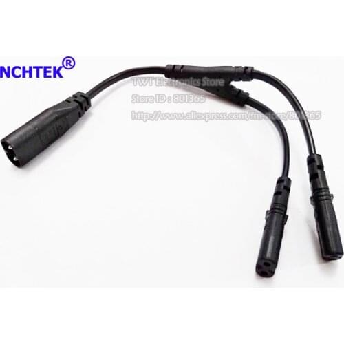 NCHTEK IEC 320 C8 2Pin Male to 2 x C7 Female Y Split Power Cable About 28CM/Free Shipping/2PCS