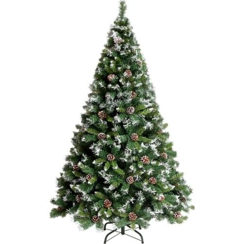 Christmas Trees with Pine Cones Snowflake Decor 1.2m 1.5m 1.8m 2.1m Artificial xmas Tree Small Large New Year Holiday Decoration