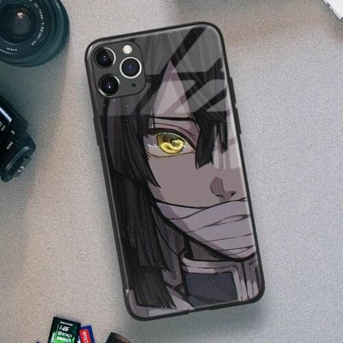 Obanai Iguro Kimetsu No Yaiba Anime Soft TPU Glass Phone Case for IPhone SE 6s 7 8 Plus X Xr Xs 11 12 Mini Pro Max Samsung Redmi